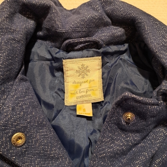 Gymboree girls size small or 5-6 blue with silver filament has pockets - Picture 5 of 5